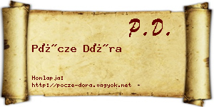 Pöcze Dóra névjegykártya